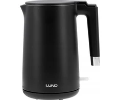 Lund Elektrinis virdulys 1,5 l, vėsus liesti, 2200 W, belaidis virdulys, juodas elektrinis virdulys