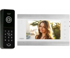 Virone Orno VIFIS Full HD vaizdo domofono rinkinys (ragelis, šifratorius, artumo skaitytuvas, programų valdymas, DIN bėgio maitinimo šaltinis, balta)