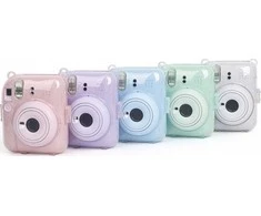 Viršelis LoveInstant Byla FujiFilm Fuji INSTAX Mini 12 + Lipdukai ir kištukas nuotraukoms / Saldus triušis / violetinė Brocade