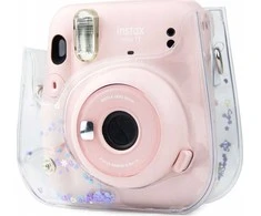 Viršelis LoveInstant Instax Mini 11 / Skaidrus violetinis Cekines