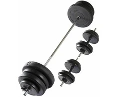 VIRTUFIT REGULOWANY Rinkinys SZTANGI I HANTLE - 60.5 KG - JUODA