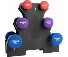 VIRTUFIT Rinkinys HANTLI NEOPRENOWYCH Z UCHWYTEM
