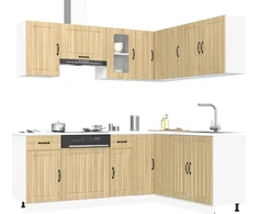 Virtuvinių spintelių komplektas, 11 dalių, Kalmar, ąžuolo