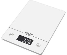 Adler | Virtuvinės svarstyklės | AD 3170 | Didžiausias svoris (talpa) 15 kg | Graduacija 1 g | Ekrano tipo LCD | Baltas