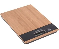 Excellent Houseware Virtuvinės svarstyklės elektroniczna płaska bambusowa 5kg