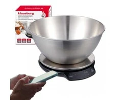 Virtuvinės svarstyklės Waga Svarstyklės Dietinės virtuvės svarstyklės su dubeniu, 1,8 l, „Bluetooth“, programėlė