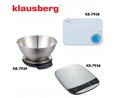 Virtuvinės svarstyklės Svarstyklės „Bluetooth“ virtuvės svarstyklės, dietinės, 5kg kalorijų analizės, grūdinto stiklo, „Klausberg“