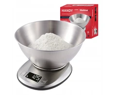 Virtuvinės svarstyklės WEBBER EK4390 INOX nerūdijantis plienas LCD 5kg 1g misa tarowanie