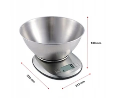 Virtuvinės svarstyklės WEBBER EK4390 INOX nerūdijantis plienas LCD 5kg 1g misa tarowanie