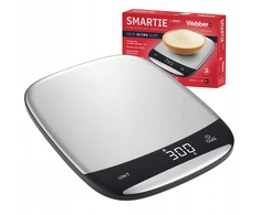 „Webber“ virtuvinės svarstyklės WEBBER INOX elektroninės tikslios LCD svarstyklės 10 kg, USB tara