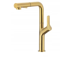 Virtuvinis maišytuvas KFA 6623-220-31 / / DUERO DESIGN / Baterija KUCHENNA ZLEW STOJĄCA Z WYCIĄGANĄ WYLEWKĄ I OBROTOWĄ WYLEWKĄ 2 FUNKCYJNĄ, PVD Auksinė SZCZOTKOWANY /