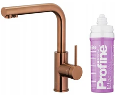 Virtuvinis maišytuvas KFA baterija kuchenna su funkcija filtracji wody Duero Pure Basic + komplektas filtrujący Profine Lilac S, brushed rose auksinis 6623-915-34