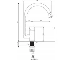 Virtuvinis maišytuvas Deante Lupo BLU_F62M, Steel