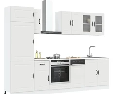 Virtuvinių spintelių komplektas, 8 dalių, Kalmar, balta