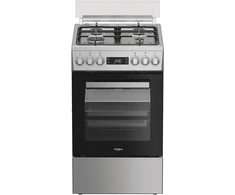 Viryklė Whirlpool Cooker | W5G8LMX | Hob type Gas | Oven type Electric | Stainless Steel | Plotis 50 cm | Gylis 60 cm | 60 L