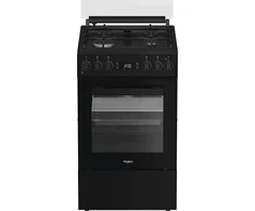 Viryklė Whirlpool Cooker | W5G8LMSWTB | Hob type Gas | Oven type Electric | Juodas | Plotis 50 cm | Gylis 60 cm | 60 L