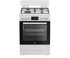 Viryklė Whirlpool Cooker | W6G8LMSWW | Hob type Gas | Oven type Electric | Baltas | Plotis 60 cm | Gylis 60 cm | 72 L