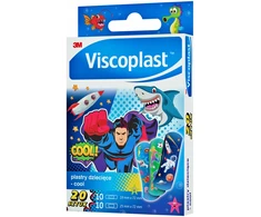 VISCOPLAST Cool vaikiški pleistrai, 2 dydžiai, 20 vnt., dėžutė