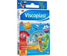 VISCOPLAST vaikiški pleistrai „Animals“, 72x25 mm, 20 vnt., dėžutė