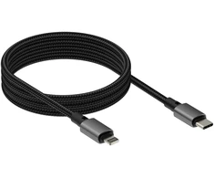 Kabelis USB Vision 1 m Lightning na USB-C magnetyczny spiralny Oryginalny Apple C91 Lightning 27 W 5 A (TC 1MLTGMAG/BL)