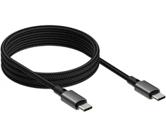 Kabelis USB Vision USB-C 3.2 Magnetyczny Spiralny 1m 240W 5A Juodas (TC 1MUSBCMAG/BL)