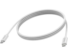 Kabelis USB Vision USB-C - USB-C 2 m Baltas (TC 2MUSBC)
