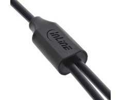 Vision USB vaizdo kabelis USB-A - 2x USB-C 2 m, juodas