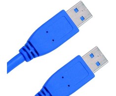 USB kabelis Vision USB-A - USB-A 2 m mėlynas (A 1448)