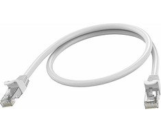 Vision RJ45 (m) zu RJ45 (m) - STP geschirmtes Twisted-Pair - CAT 6a - 10 Gbps - 24 AWG - mit Knickschutz - 50 cm - baltas
