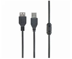 Vision Amberin USB 2.0 cable M/F 1.8m Juodas