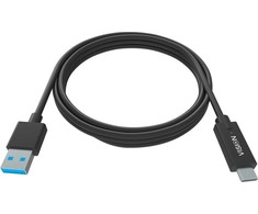 Vision VISION profesionalus USB-C į USB-A laidas, skirtas montavimui – 30 metų garantija – 5 Gbps pralaidumas – palaiko 3 A įkrovimo srovę – USB-C 3.1 (M) į USB-A 3.0 (M) – 4,0 mm išorinis skersmuo – 22 + 30 AWG 2 m – juodas