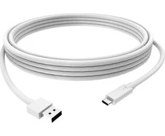 Vision VISION profesionalus USB-C į USB-A laidas, skirtas montavimui – 30 metų garantija – 5 Gbps pralaidumas – palaiko 3 A įkrovimo srovę – USB-C 3.1 (M) į USB-A 3.0 (M) – 4,0 mm išorinis skersmuo – 22 + 30 AWG 1 m – baltas