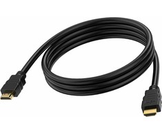 Vision VISION Professional Installation HDMI kabelis – GARANTIJA visam gyvenimui – 8K esant 30 Hz – HDMI versija 2.1 – 48 Gbps – dvigubai ekranuota – paauksuotos jungtys – HDMI (M) į HDMI (M) – išorinis skersmuo 7,3 mm – AWG 28 – 1 m – juodas