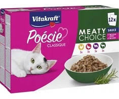 VITAKRAFT Poésie Classique Mėsiškas pasirinkimas - šlapias kačių maistas - 12 x 85g