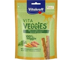 VITAKRAFT Vita Veggies Stickies Morkos su saldžiosiomis bulvėmis - skanėstas šuniui - 80 g