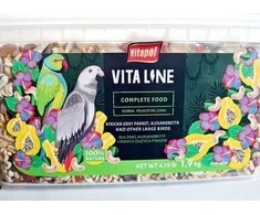 Vitapol Vitaline Visavertis pašaras papūgams, papūgoms ir kitoms didelėms papūgoms, 1,9kg kibiras