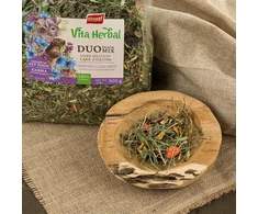 Vitapol VITAPOL - VITA HERBAL duo užkandis pievų šienas su žolelėmis šinšiloms ir kosetėms 500g
