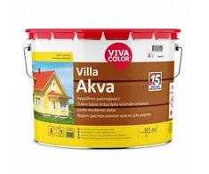 Medinių fasadų dažai VIVACOLOR VILLA AKVA, A bazė, 2,7 l