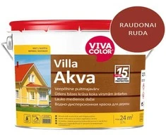 Medinių fasadų dažai VIVACOLOR VILLA AKVA, raudonai rudos 2669 sp., 2,7 l