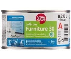 Baldų dažai VIVACOLOR Žalias LINE FURNITURE 30, pusiau matiniai, baltos sp., 225 ml