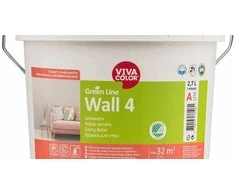 Sienų dažai VIVACOLOR Žalias LINE WALL 4, matiniai, baltos sp., A bazė, 2,7 l