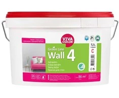 Sienų dažai VIVACOLOR Žalias LINE WALL 4, matiniai, baltos sp., A bazė, 7,2 l