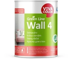 Sienų dažai VIVACOLOR Žalias LINE WALL 4, matiniai, baltos sp., A bazė, 900 ml