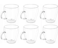 Puodeliai stikliniai 6 vnt su dvigubomis sienelėmis 270 ml Vivalto 85373