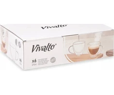 Kinvara Vivalto Puodelių rinkinys su dvigubu dugnu ir sienelėmis, 6 vnt., 270 ml