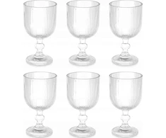 Vivalto Striped vandens stiklas, 370 ml, 6 vnt