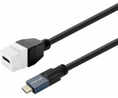 Kabelis USB VivoLink Keystone USB-C M/F 2m Baltas (PROKEYUSBCFM2W)