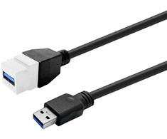 Kabelis USB VivoLink Keystone PROKEYUSB3AFM5W USB 3.0 A-F/A-M Baltas