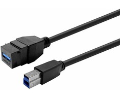 Kabelis USB VivoLink Keystone KEYUSB3AFBM1B Adapteris USB-A F do B M USB3.0 Juodas (PROKEYUSB3AFBM1B)