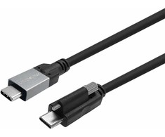 Kabelis USB VivoLink USB-C varžtinis prie USB-C 9 m